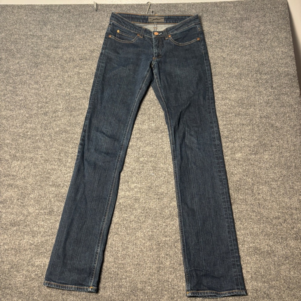 Vintage Acne Jeans Women's 28 Dark Wash Slim Straight Leg Denim Y2K Style